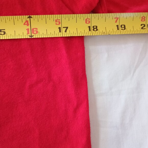 Women's Y2K Athletic Wear Short Sleeve Red Graphic Sport T-Shirt Sz Small CTN - Picture 3 of 5